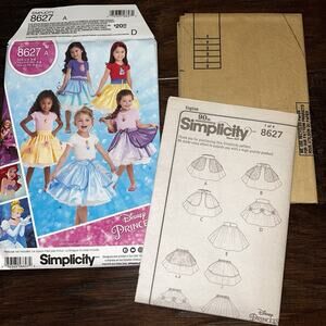 Simplicity 8627 Costume Sewing Pattern - Disney Princess - Size 3 -8, Uncut